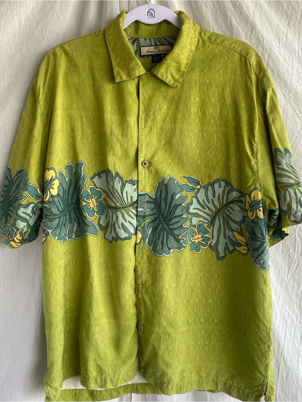 Vintage y2k Tommy Bahama 100% Silk Resort Camp Shirt Tropical